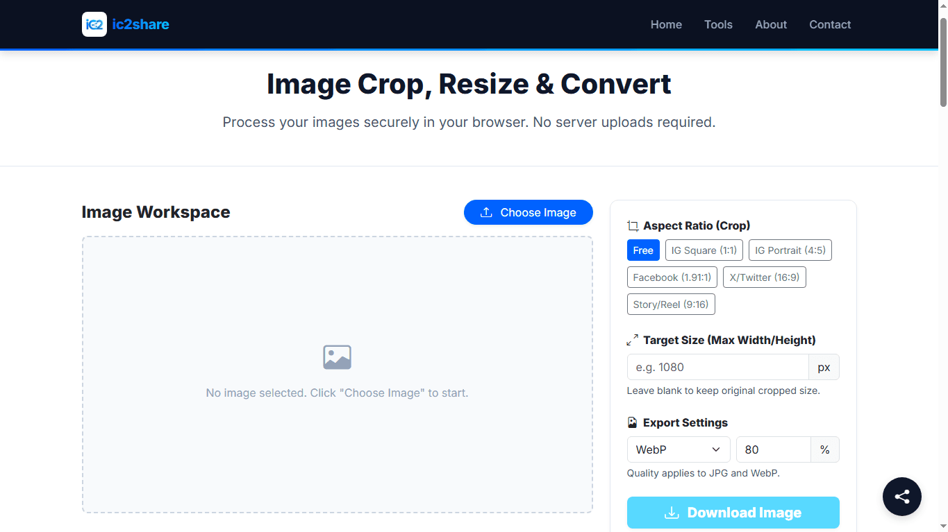 Ic2Share - Free Client-Side Web Tools image 3