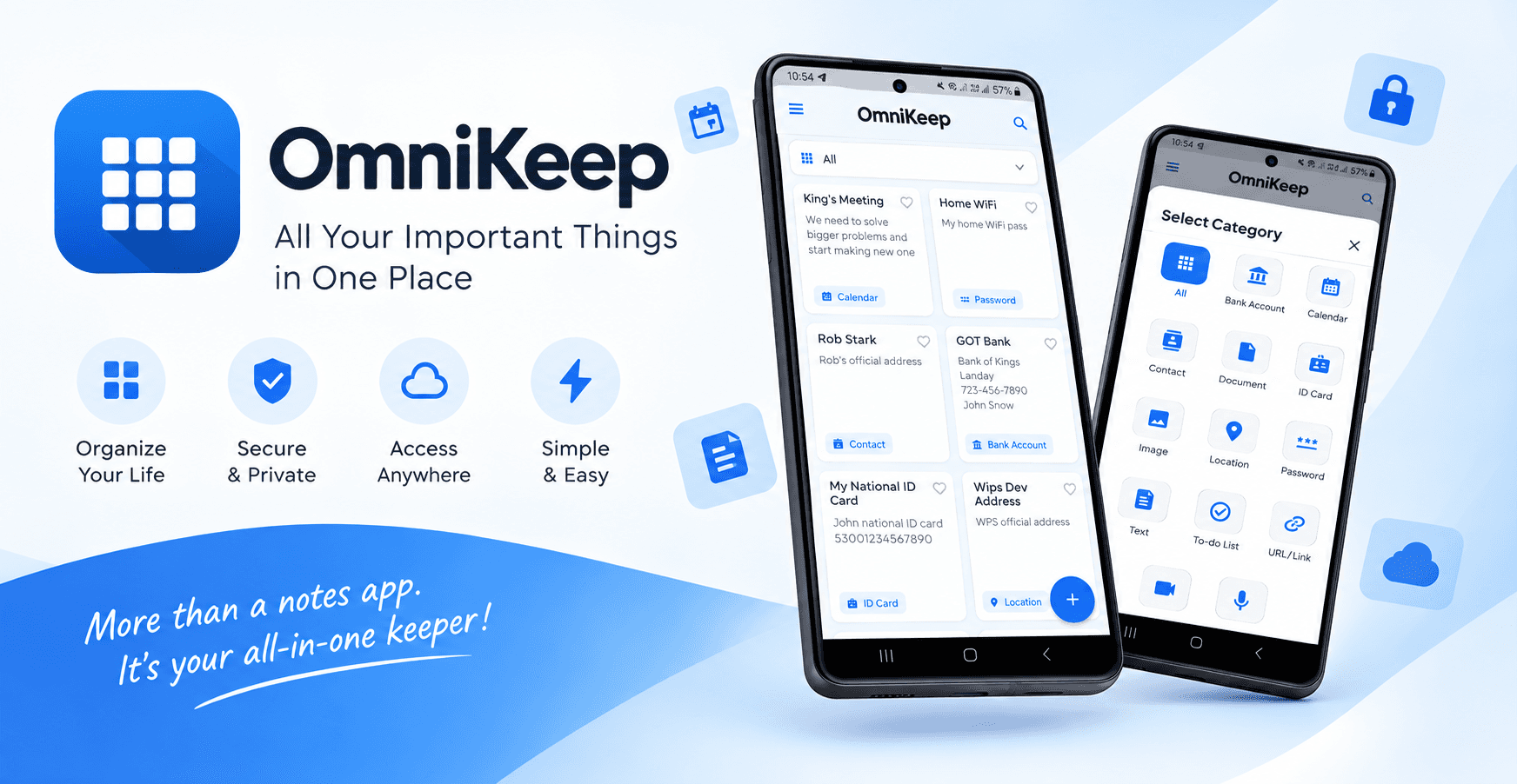 OmniKeep: Secure Notes with AI Scans image 1
