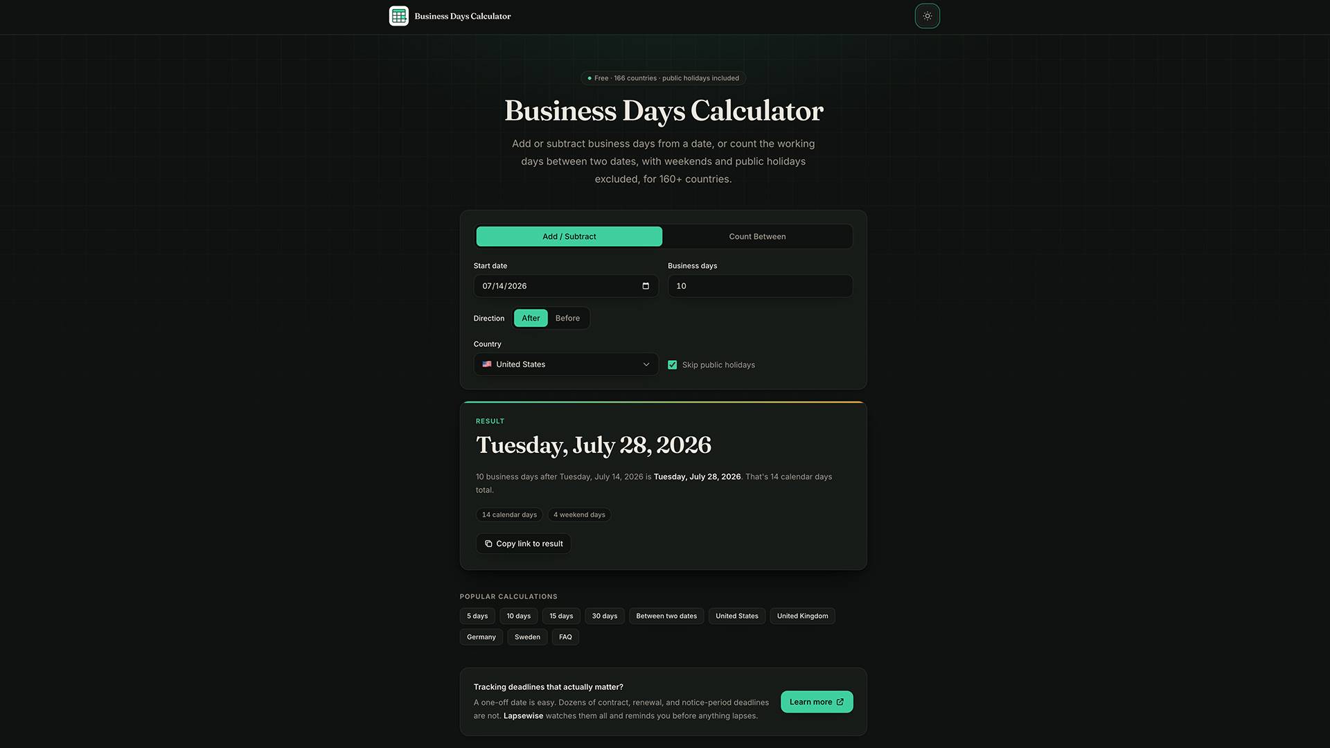 Calculate Business Days image 4