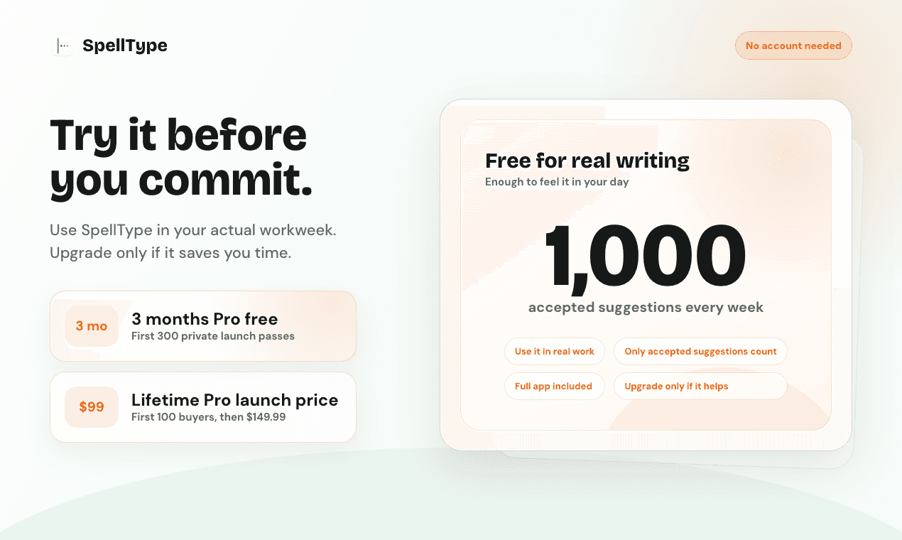 SpellType - Private AI autocomplete for Mac image 3