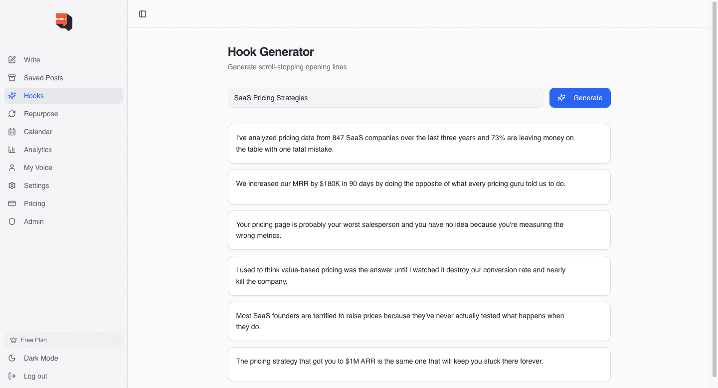Forge — LinkedIn Content Tool for Founders image 3