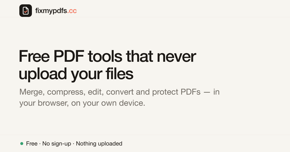 FixMyPDFs: Free Online PDF Editor image 2