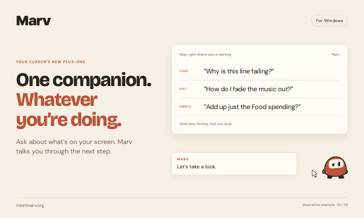 Marv — Your cursor’s new plus-one image 2