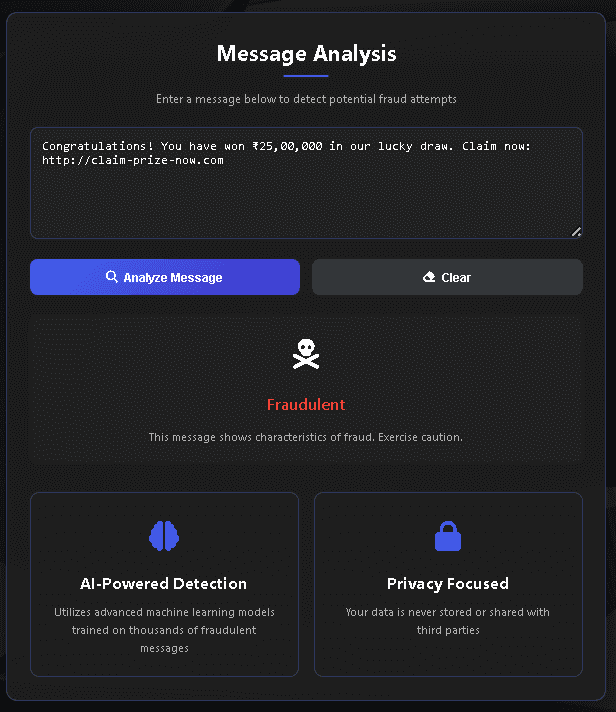 Fraud Message Detection System image 4