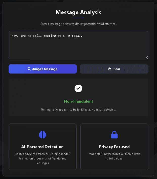 Fraud Message Detection System image 3