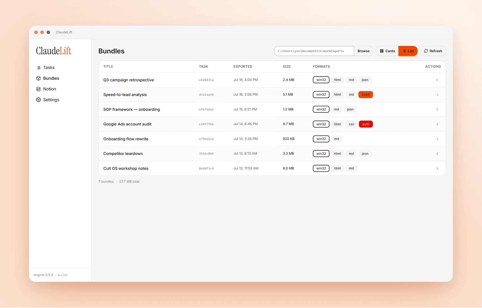 ClaudeLift - Git For Cowork image 3