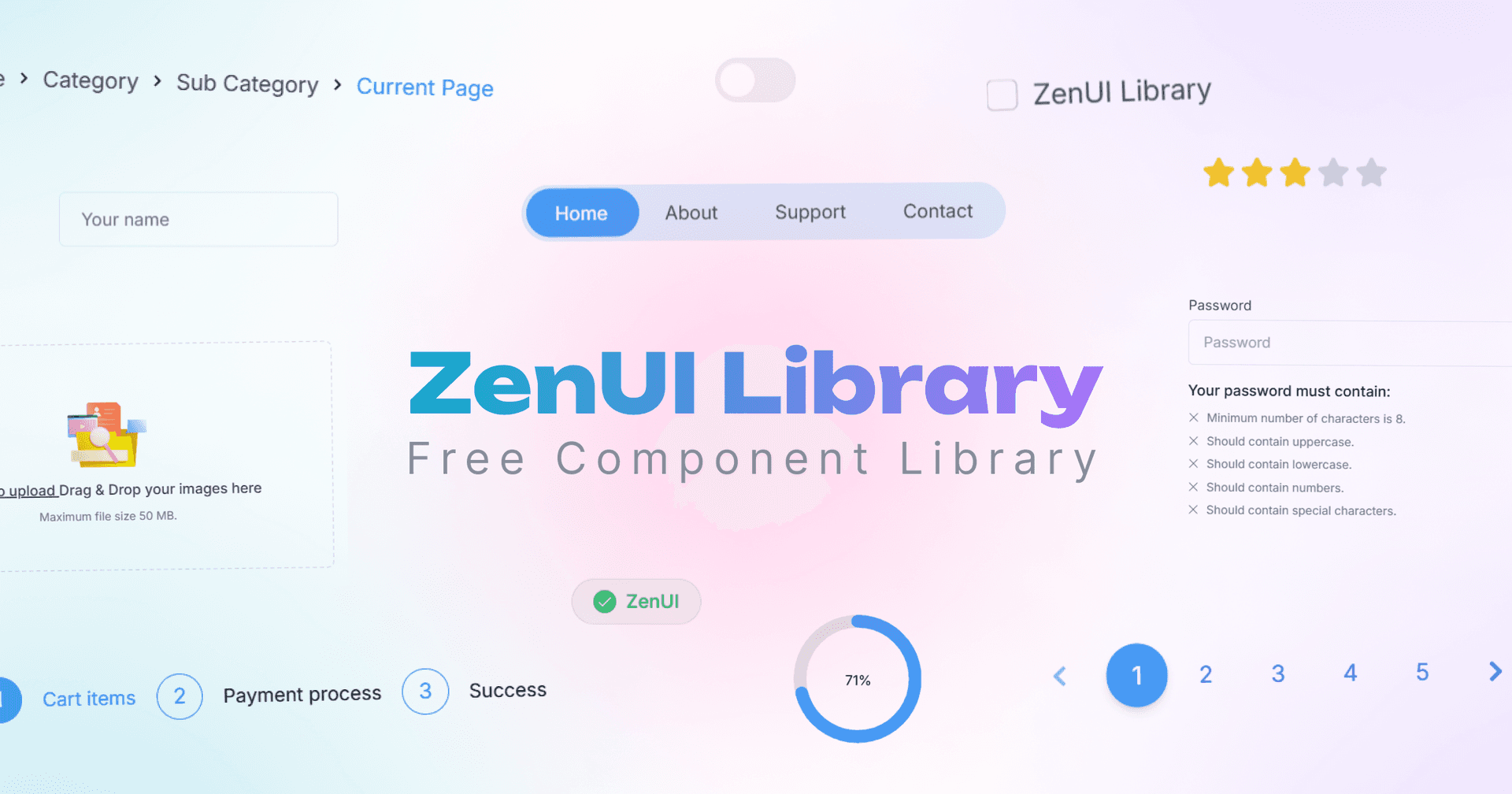 ZenUI Library - Open-source free UI kits image 1