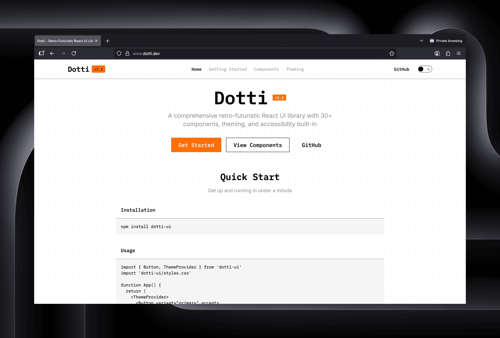 Dotti - Retro-Futuristic React UI Library image 1