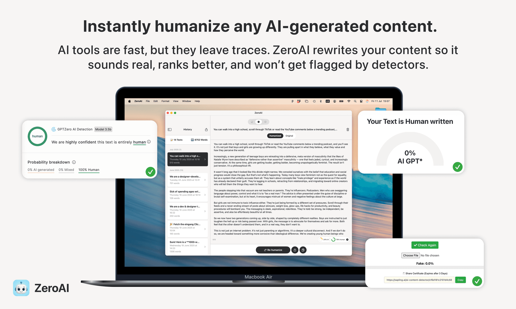 ‎Humanize AI | ZeroAI image 5
