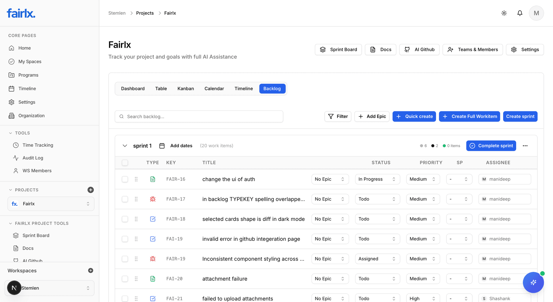 Fairlx - Open Source Project Management Tool image 2