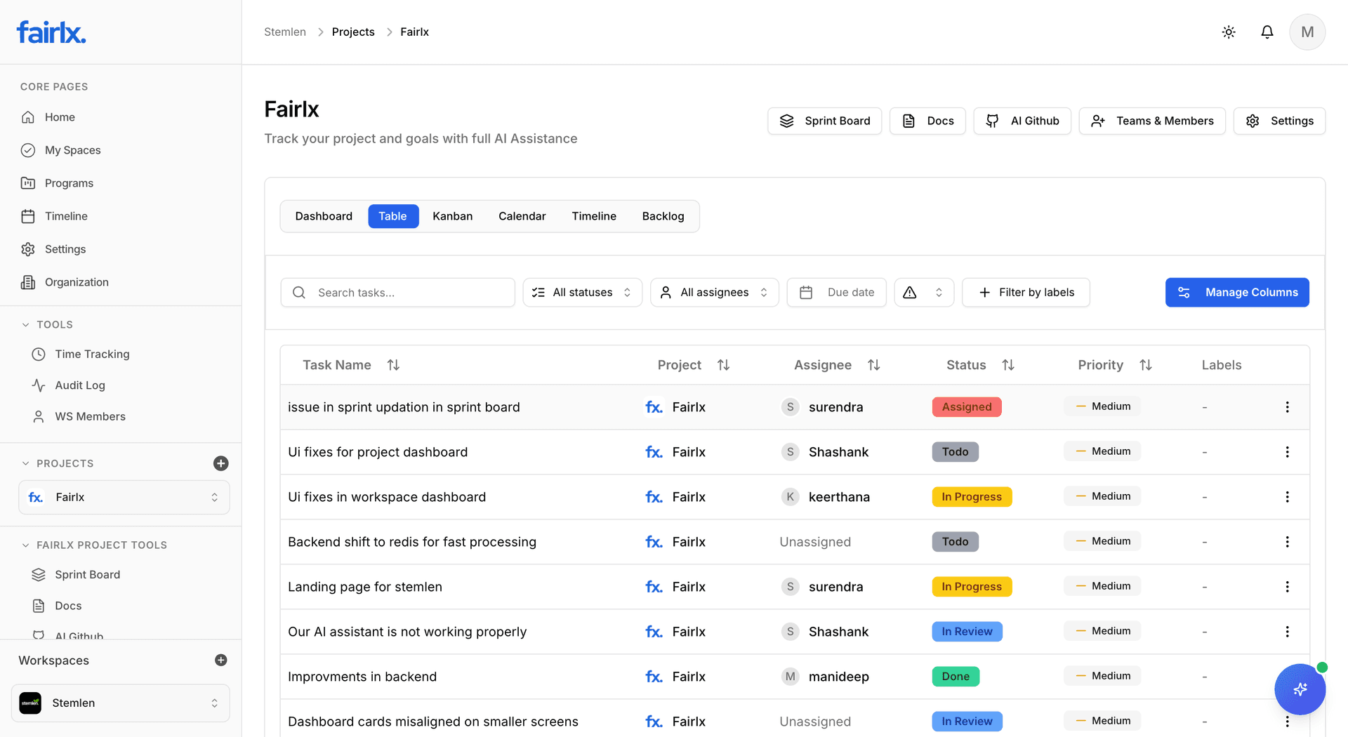 Fairlx - Open Source Project Management Tool image 3