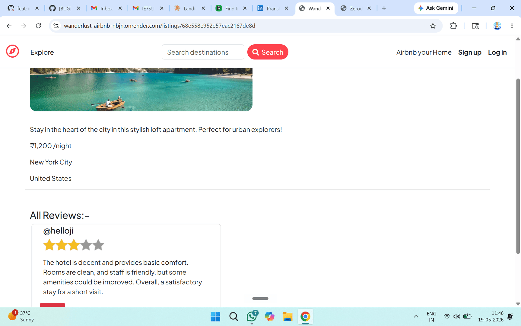 Wanderlust – Full Stack Web Application image 2