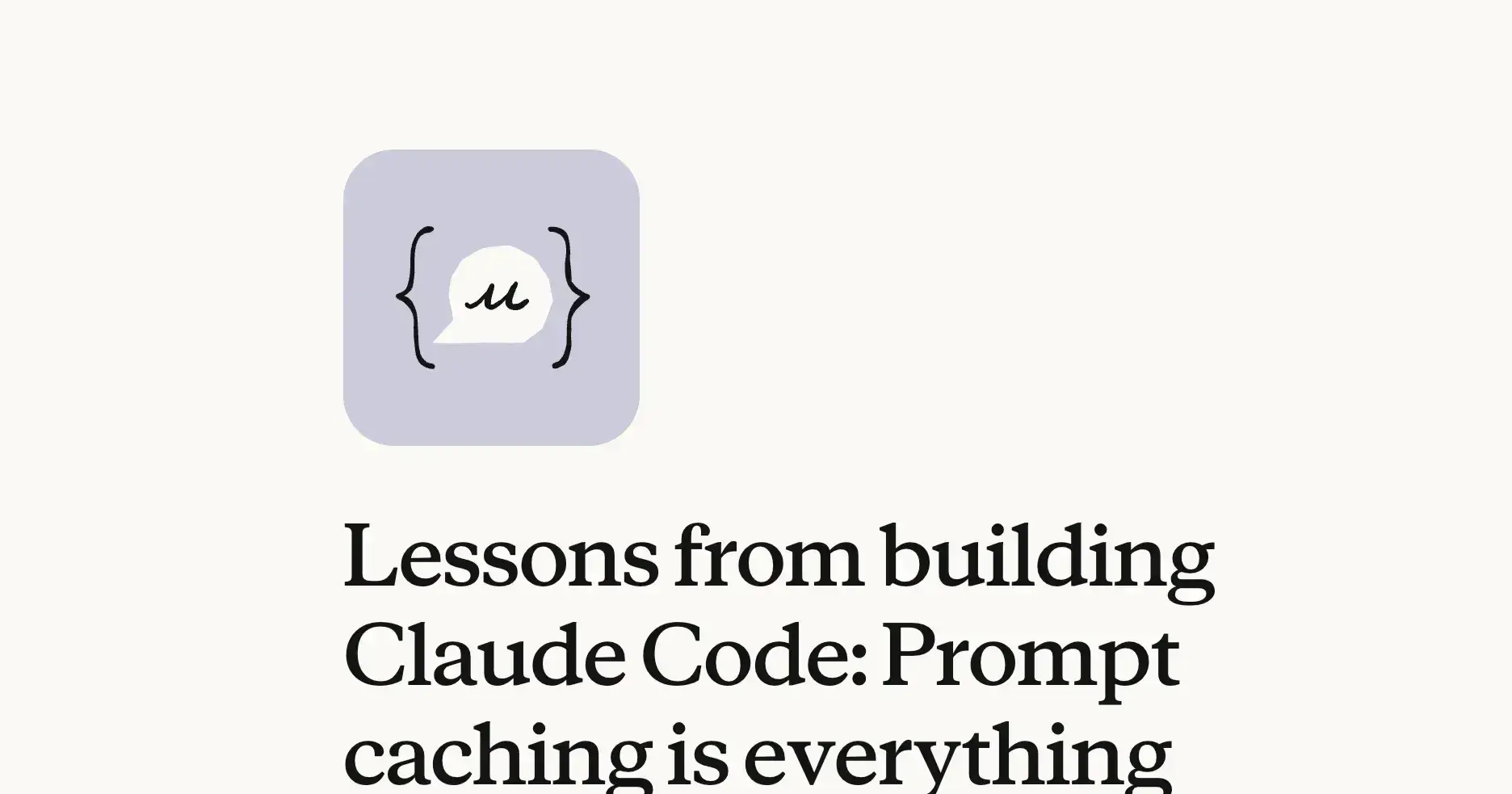 What I learned this week: Claude Code's entire cost structure is one mechanic