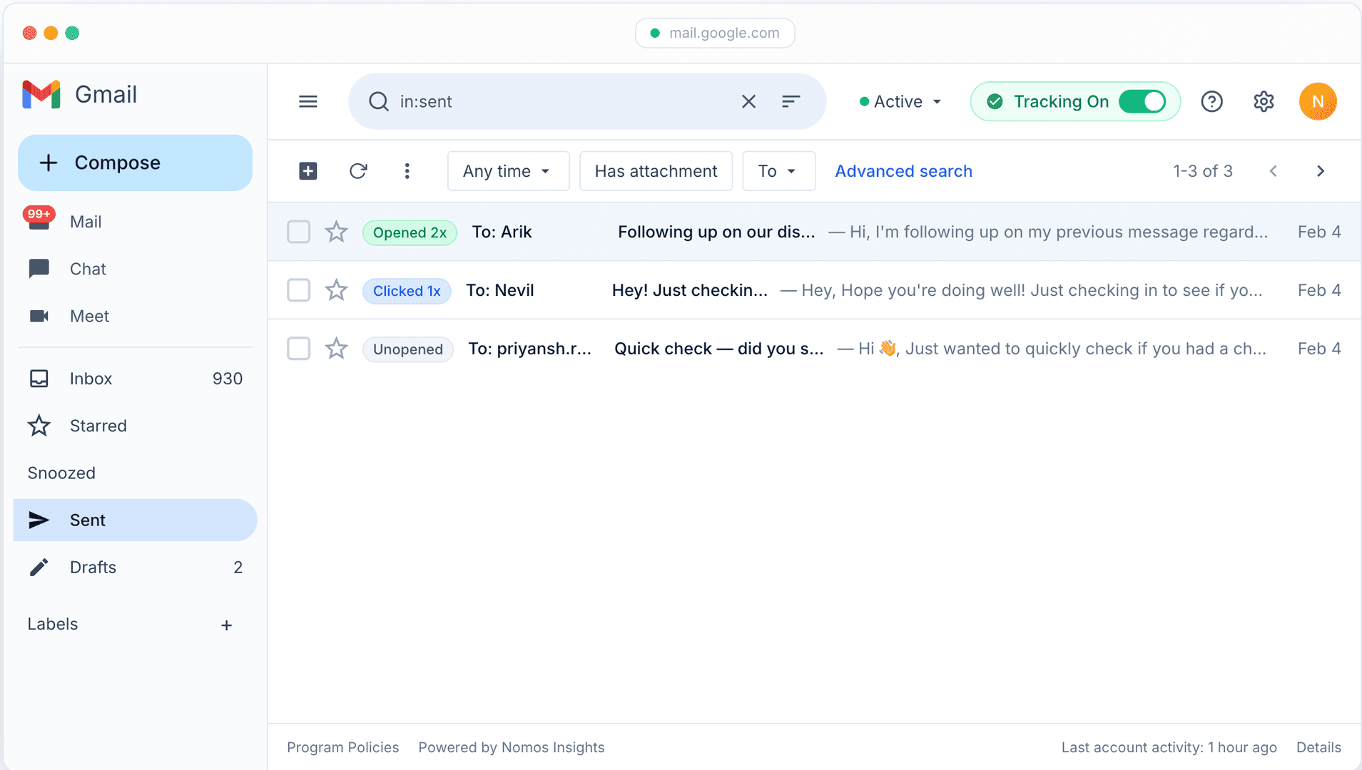 TrackMailBox screenshot 1
