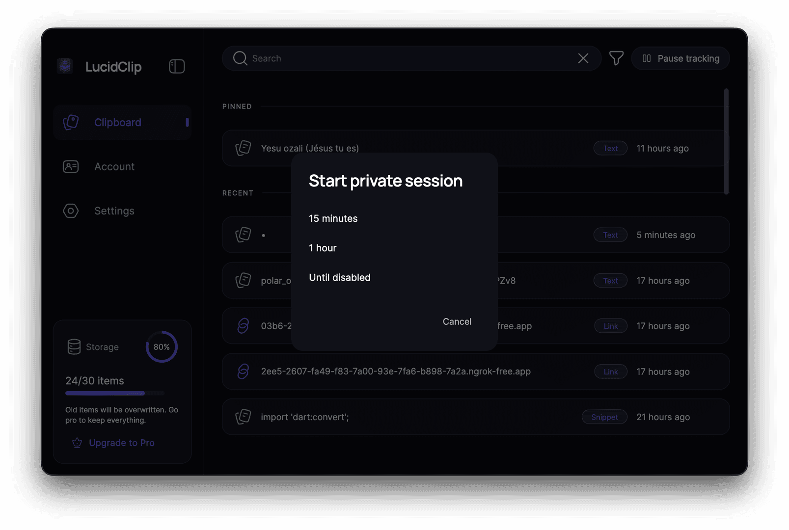LucidClip — Privacy-First Clipboard Manager image 3