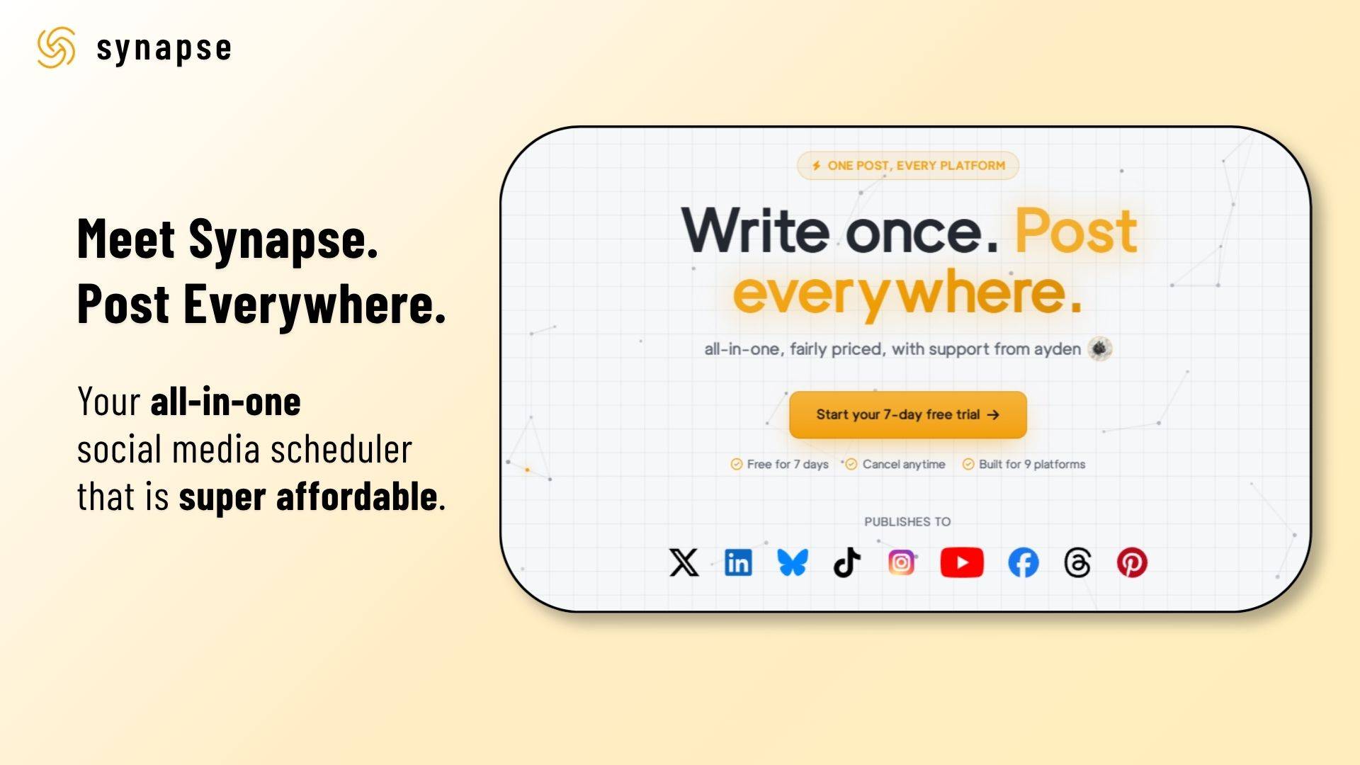 Synapse | Write once. Post everywhere. image 1