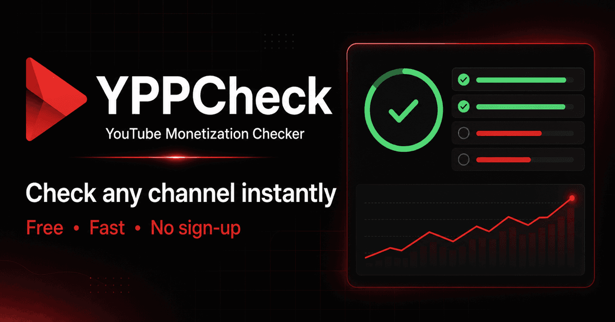 YPPCheck – YouTube Monetization Checker image 1