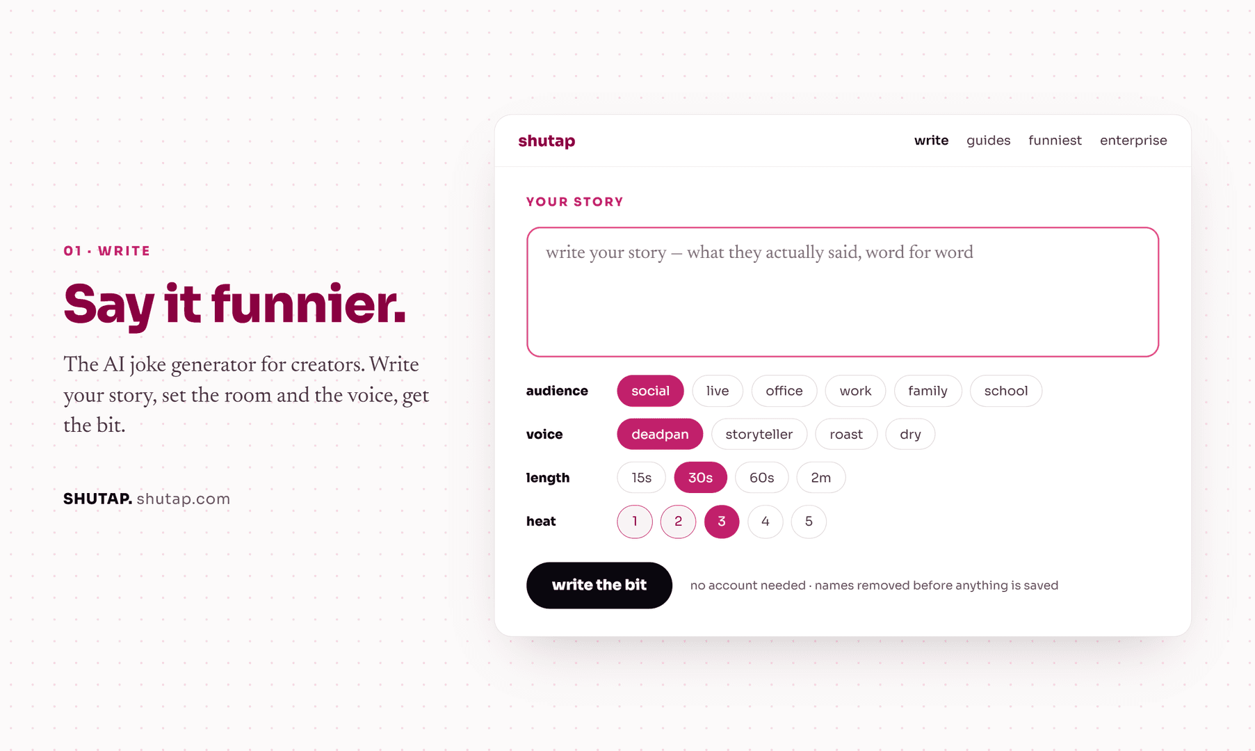 Shutap — AI Joke Generator for Creators image 1