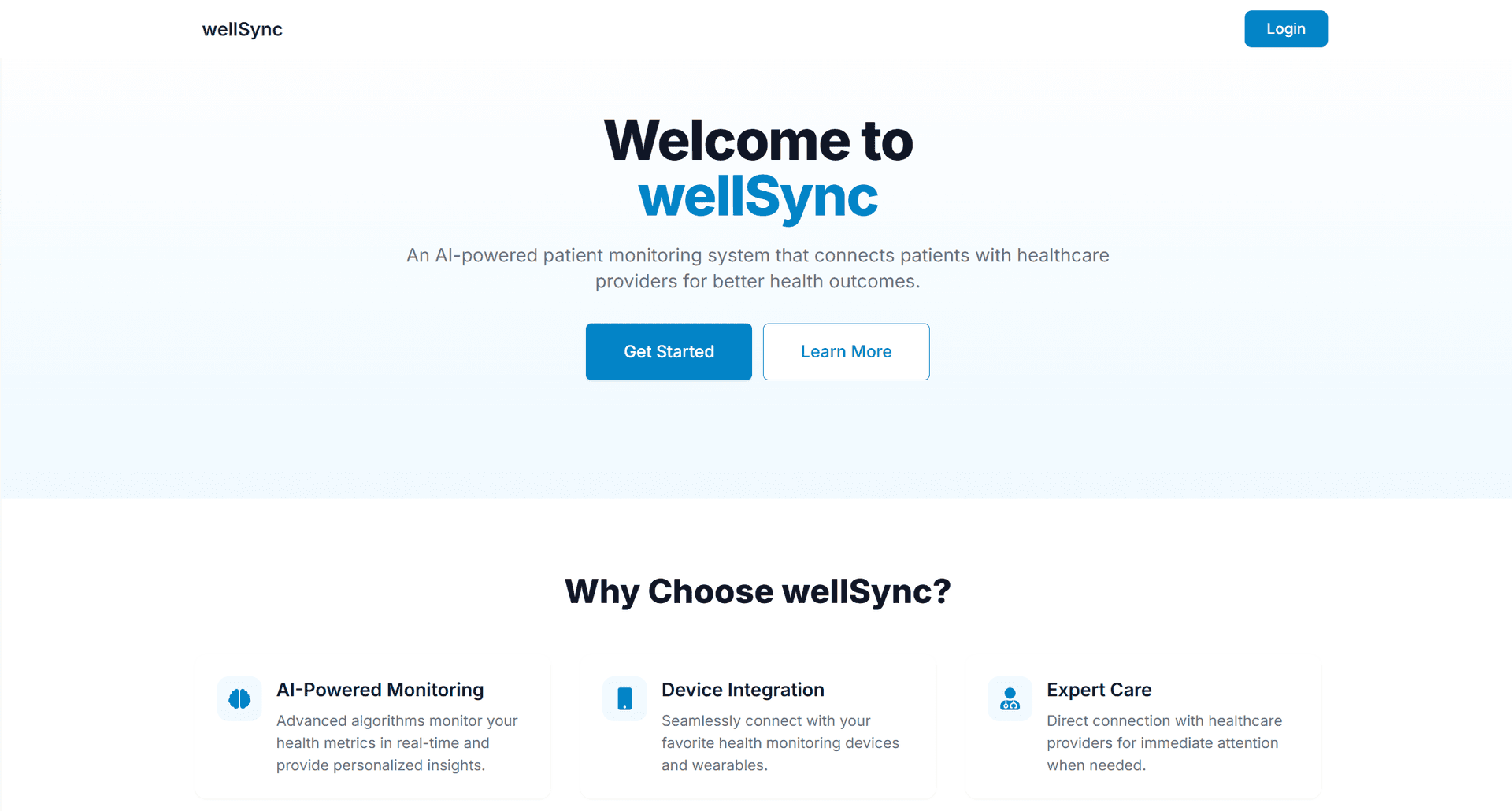 wellSync - AI Powered Health Monitoring image 1
