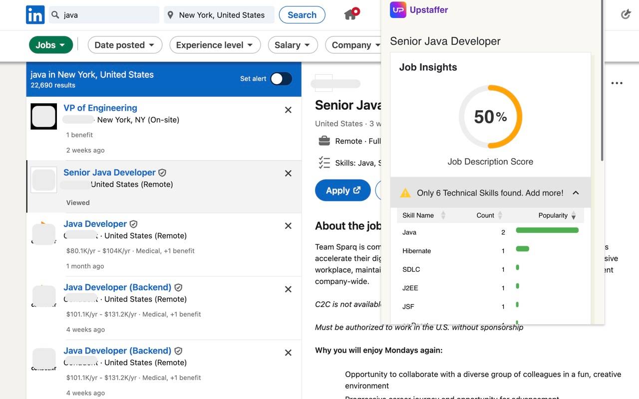Job Description - Google Chrome Extension