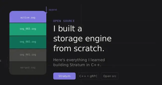 I built a storage engine from scratch. Here's everything I learned.