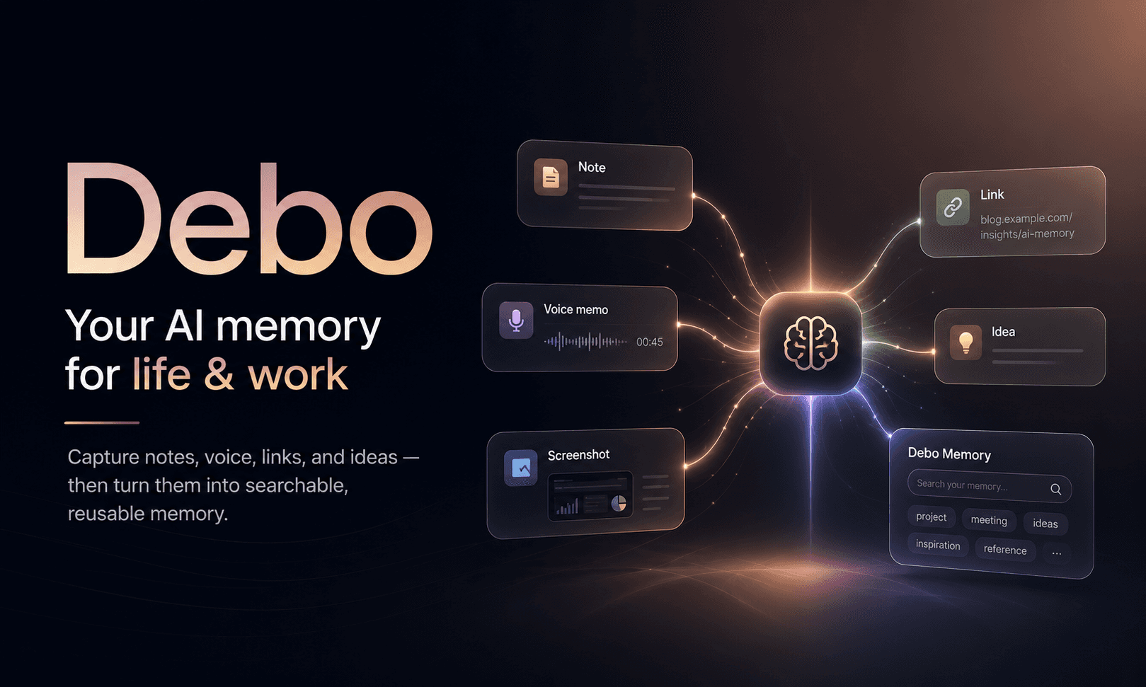 Debo — Private AI Memory Waitlist | Debo image 1