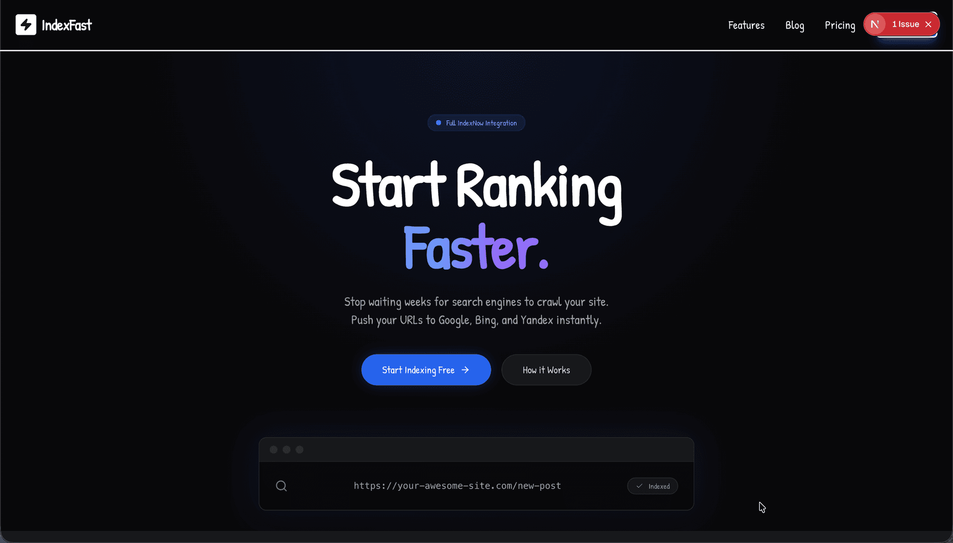 IndexFast - Get Indexed in Minutes image 1