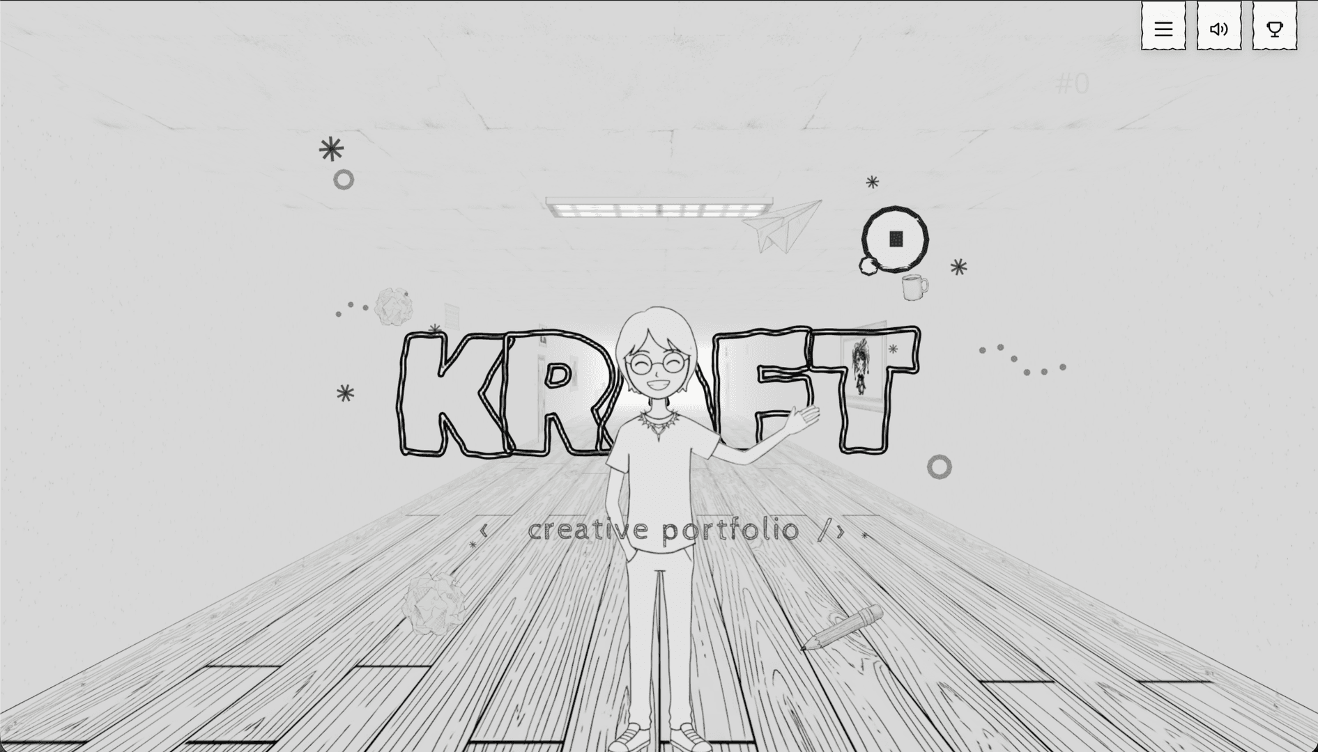KRAFT - Premium 3D Hand-Drawn Portfolio Theme