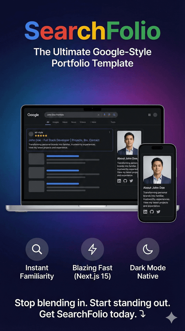 SearchFolio - Google-Style Portfolio image 3