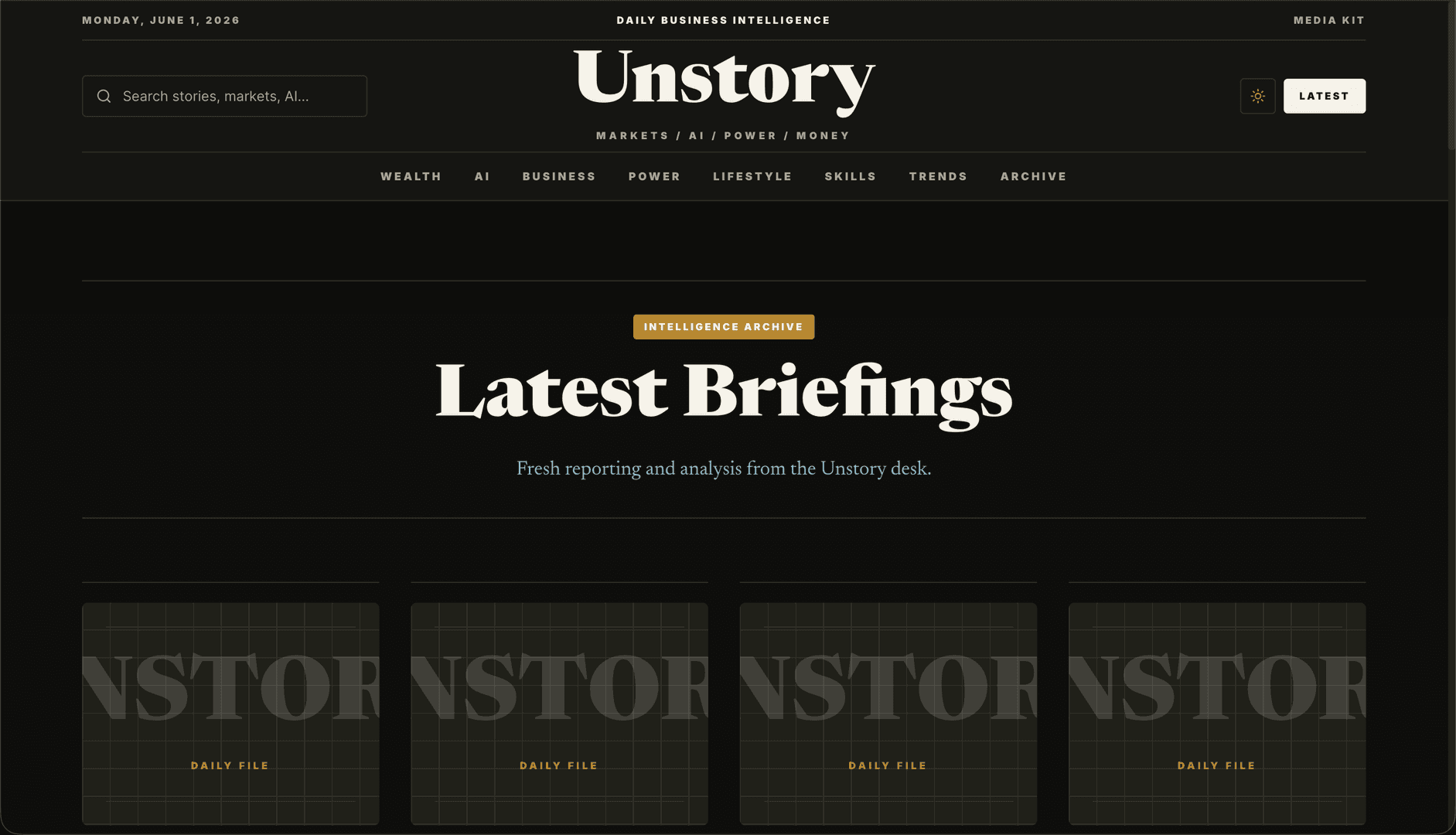 Unstory: Strategic Intelligence for Investors image 2