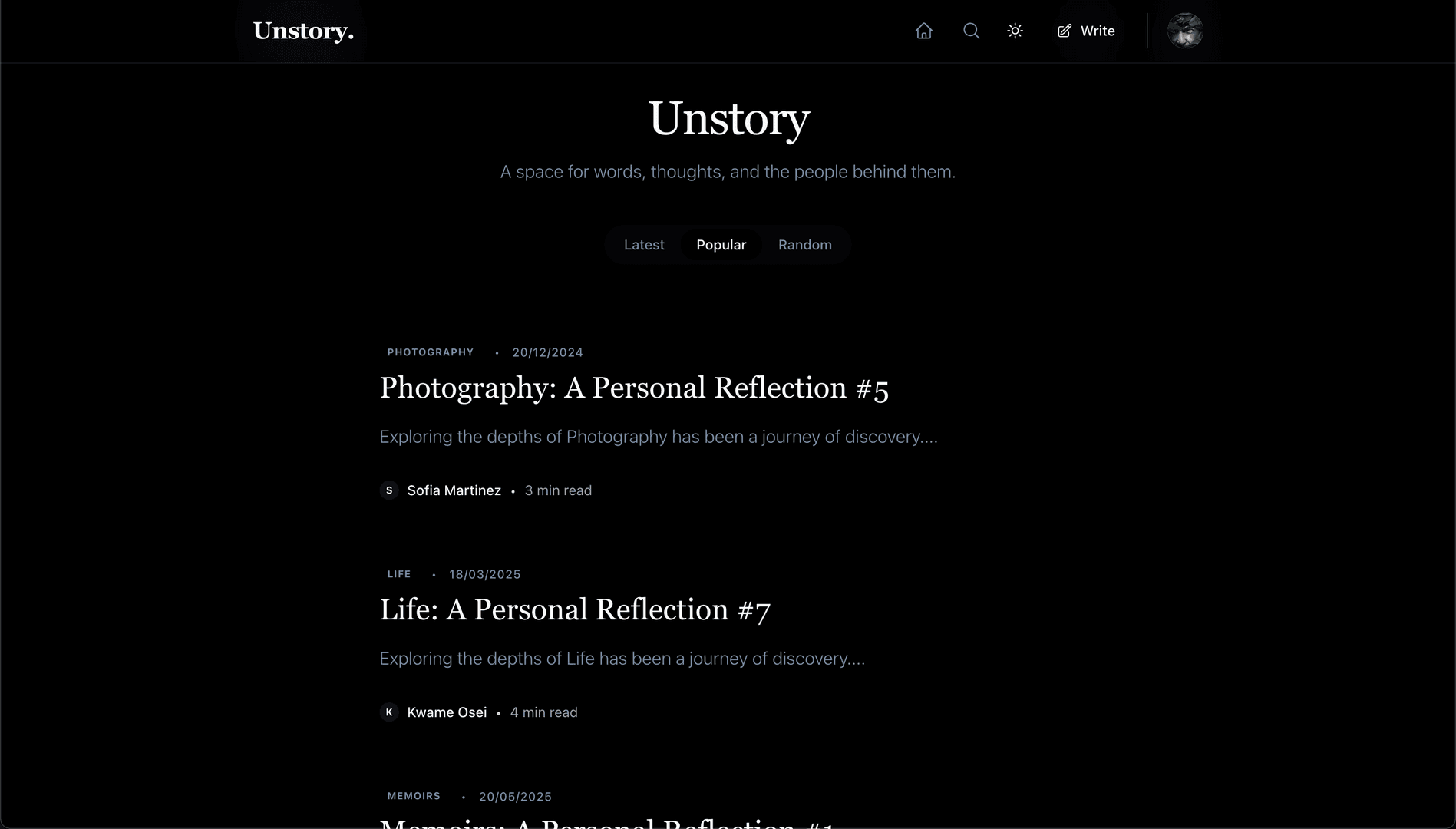 Unstory.live | Write your story. image 3