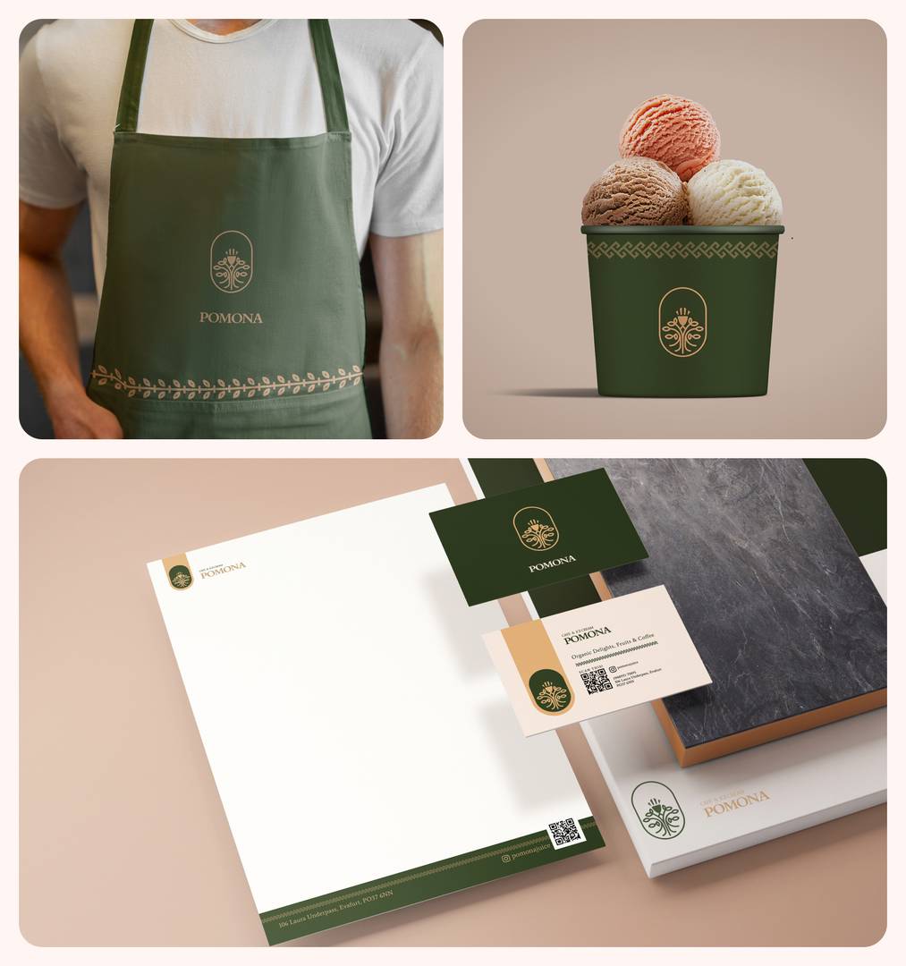 Pomona: Icecream Cafe Franchise Brand Design image 2