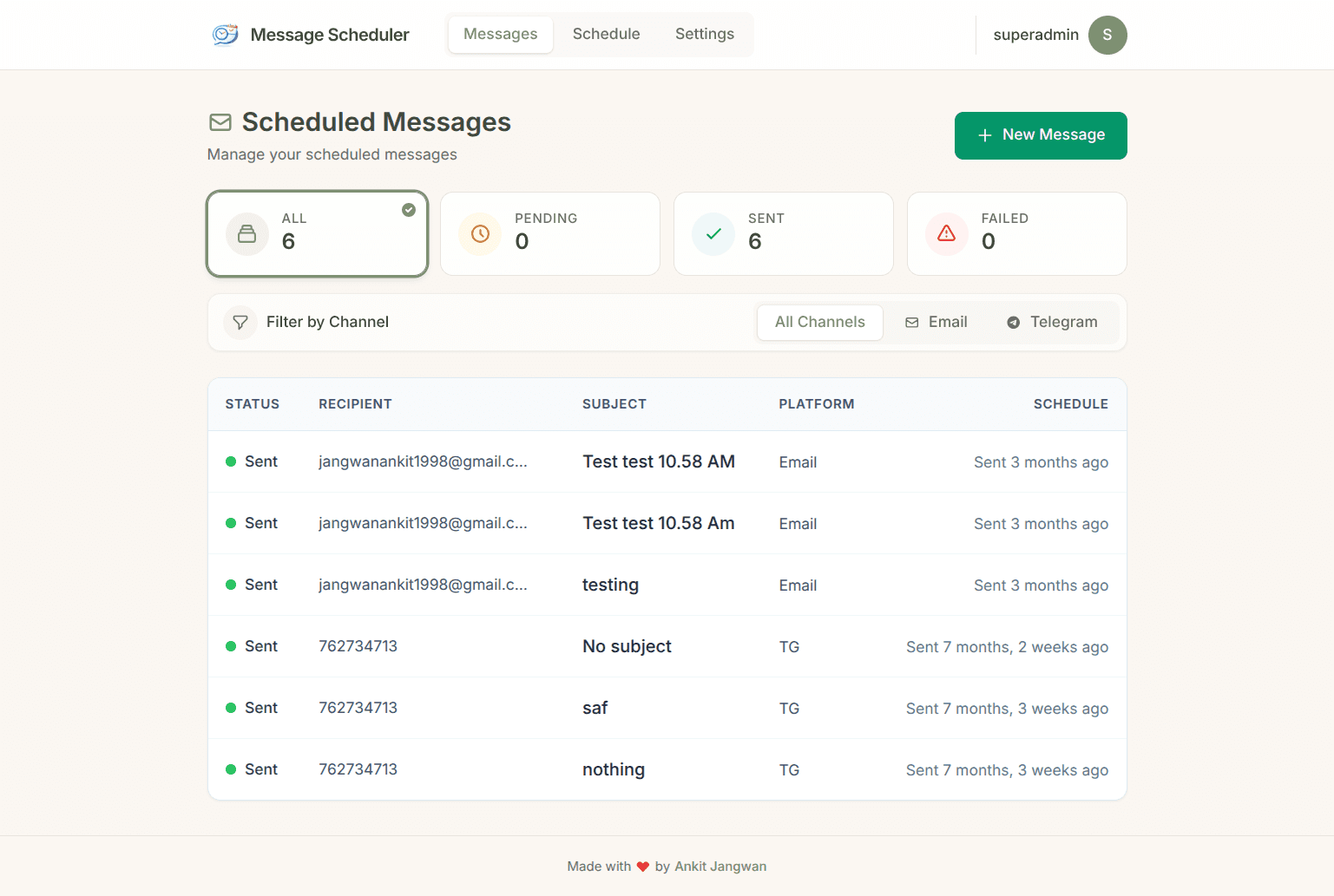 Message Scheduler by Ankit Jangwan image 4