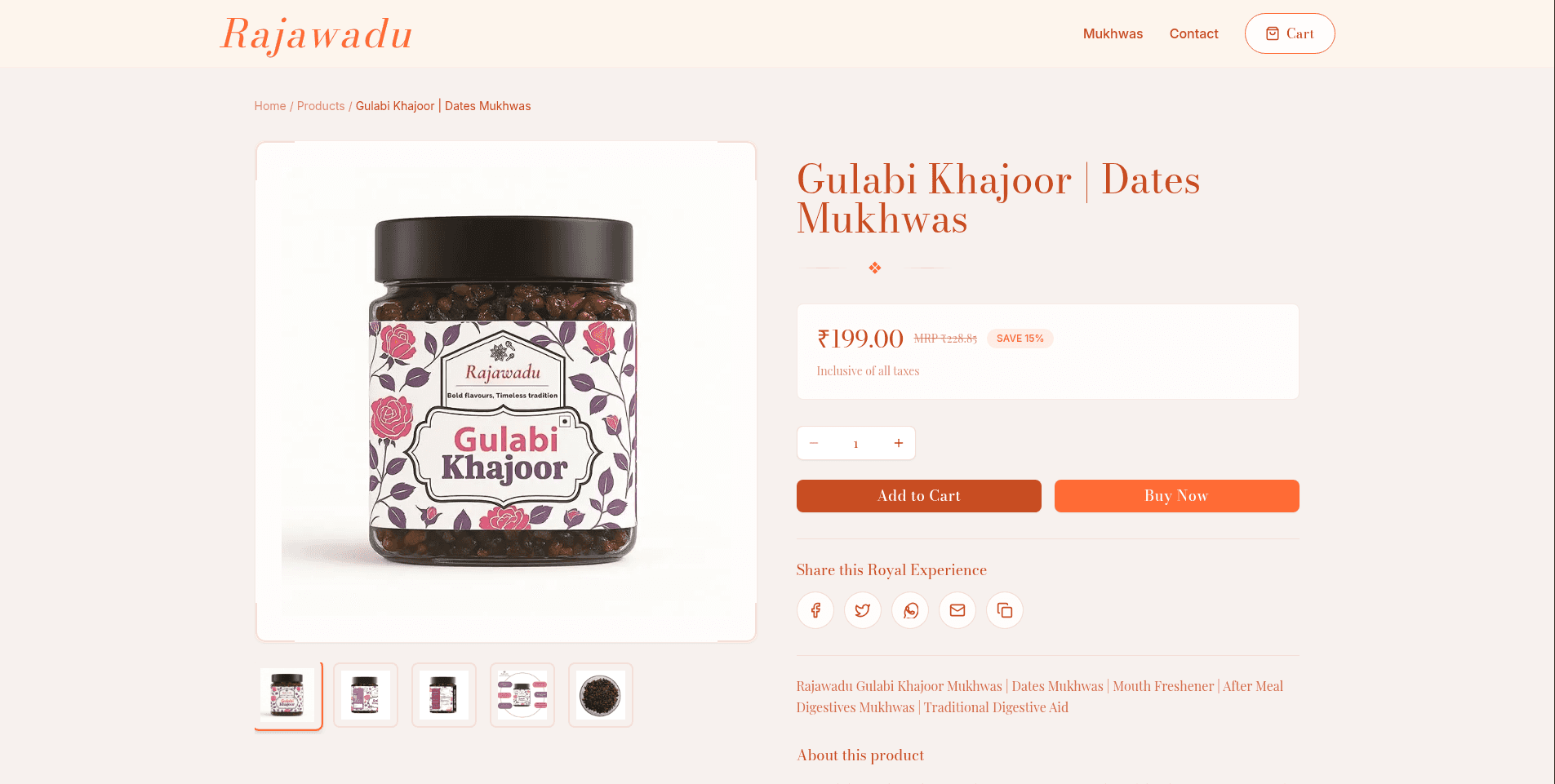 Rajawadu | Premium Royal Mukhwas image 2