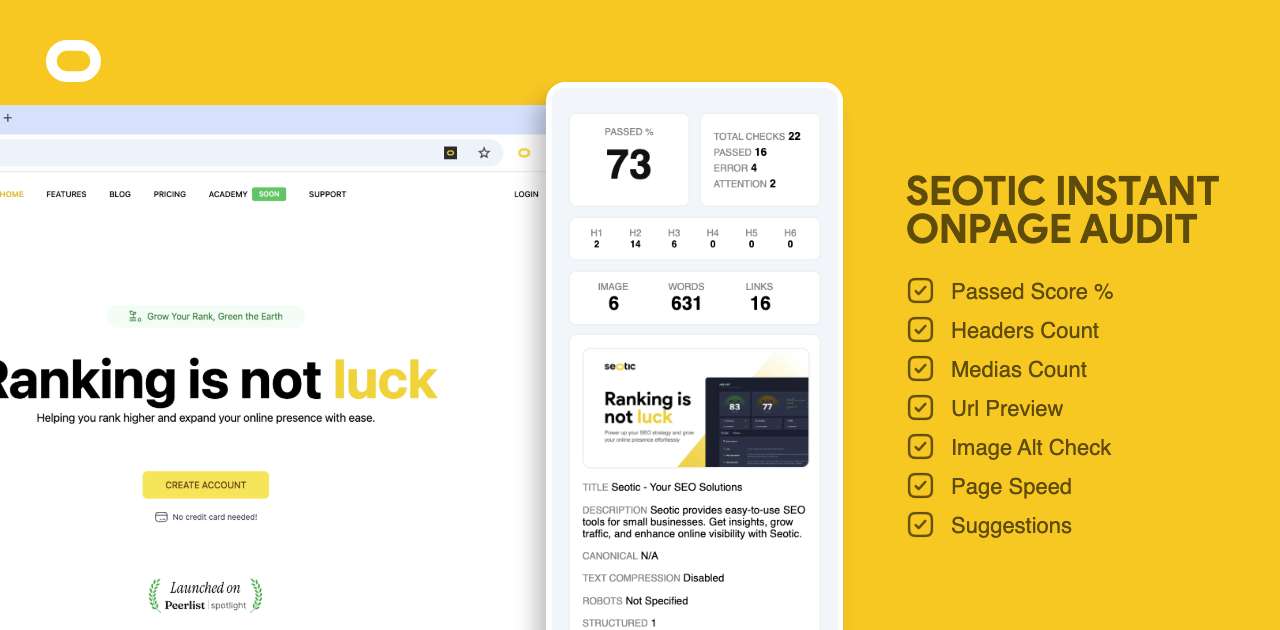 Seotic Auditor - Chrome Extension image 3