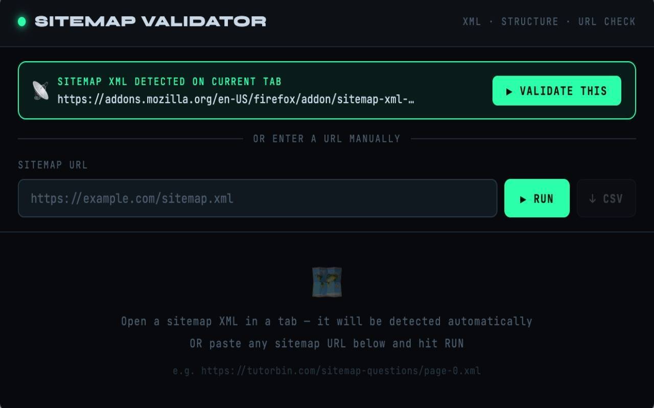 Sitemap XML Validator - Chrome Web Store image 1