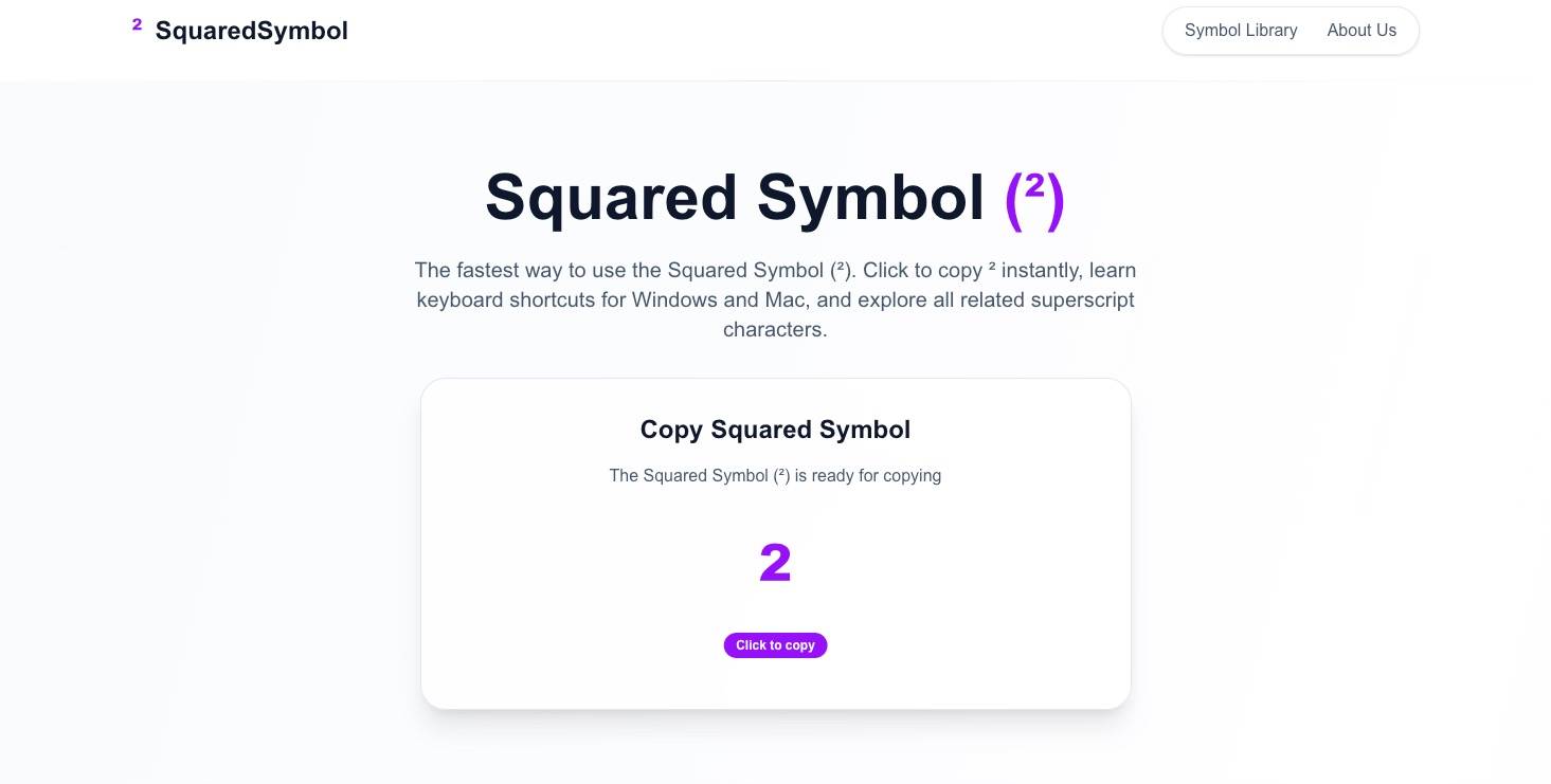 Copy, Type & Use Superscript 2 Symbol image 1