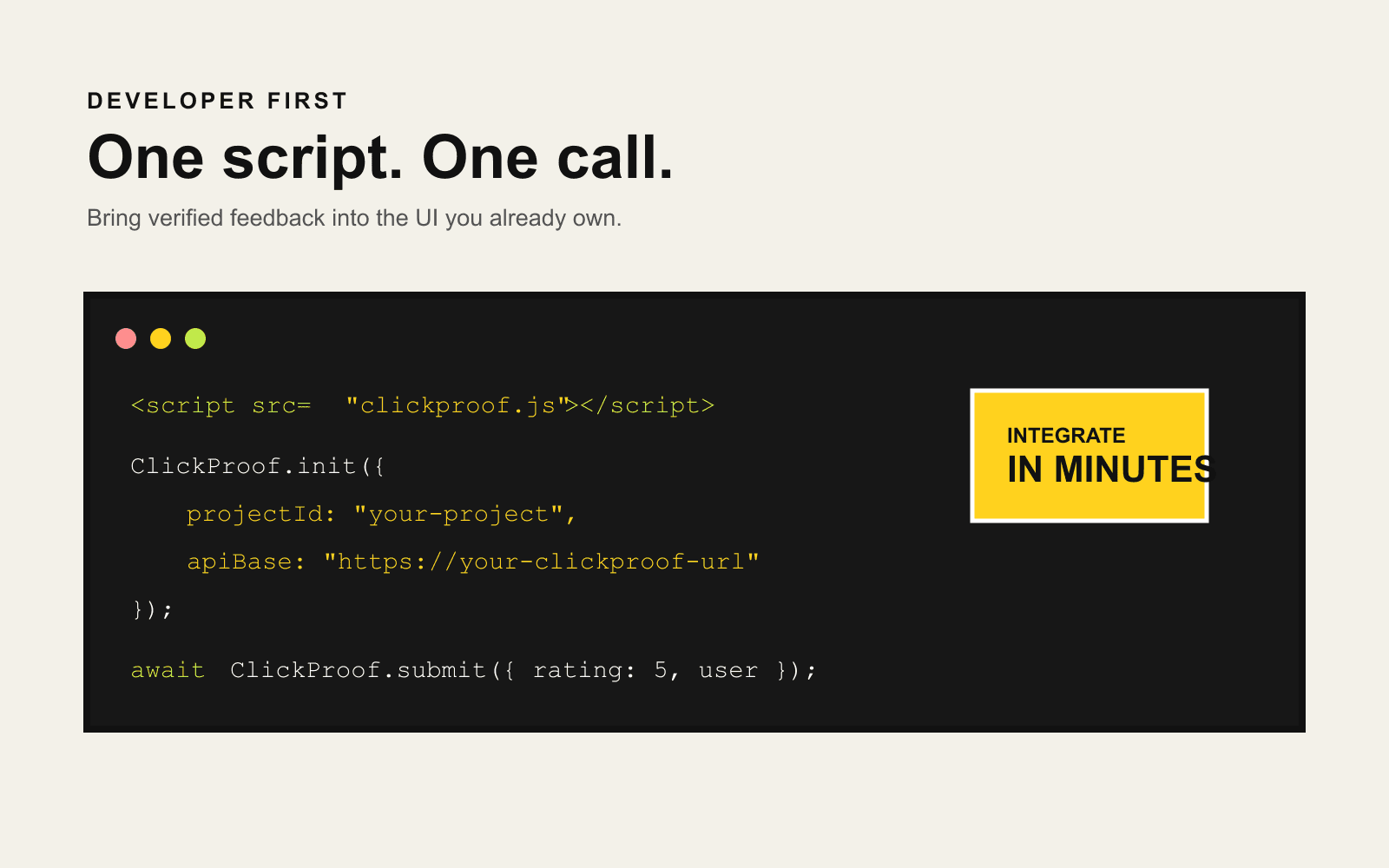 1ClickProof — one-click ratings for SaaS image 1