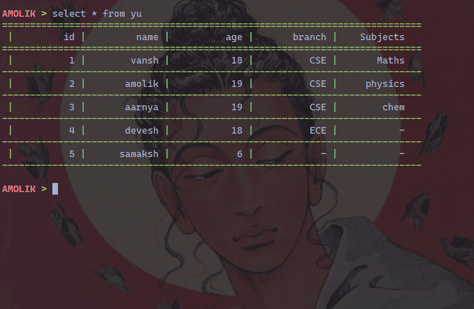 CodexDB — Custom Database System in C++ image 3