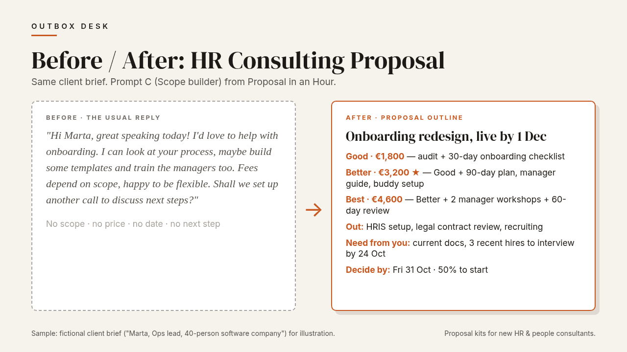 Outbox Desk: Proposal in an Hour image 2