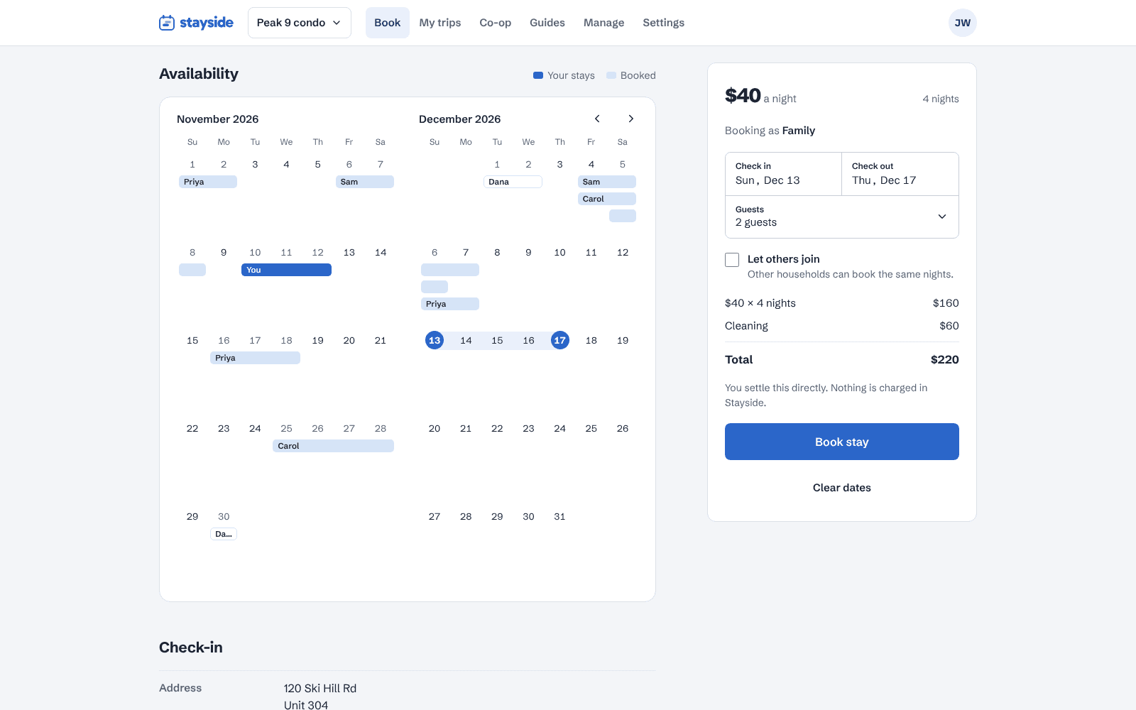 Stayside: Booking for a shared vacation home image 2