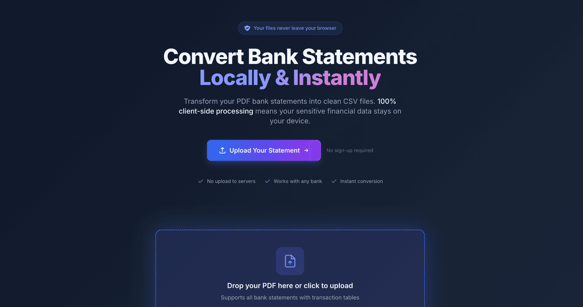 Local Bank Statement Converter image 2