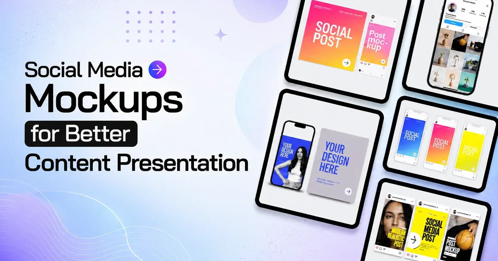 15 High-Quality Social Media Post Mockups for Creative Presentations