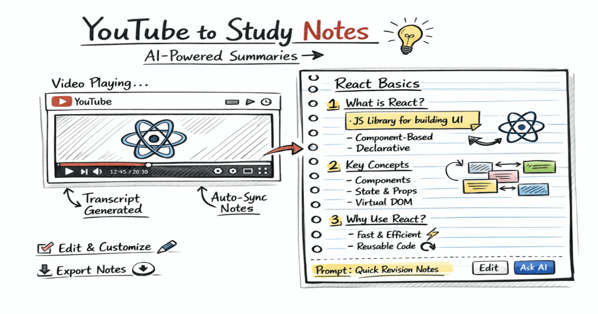 Scribely | AI-powered youtube note taker image 2