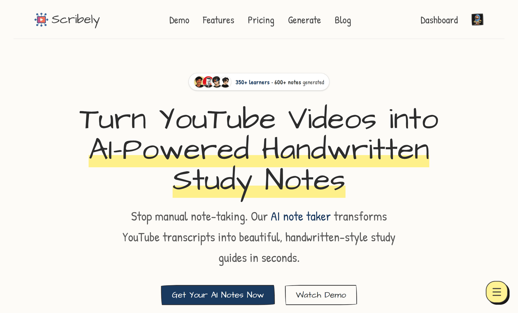 Scribely | AI-powered youtube note taker image 5
