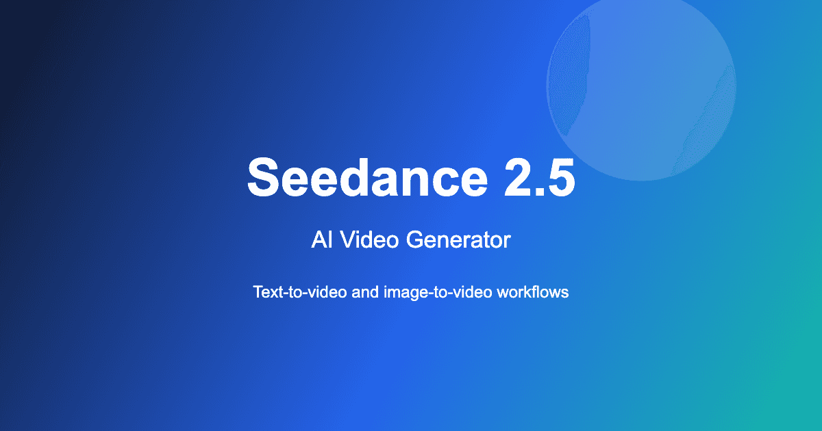 Seedance 2.5 AI Video Generator image 1