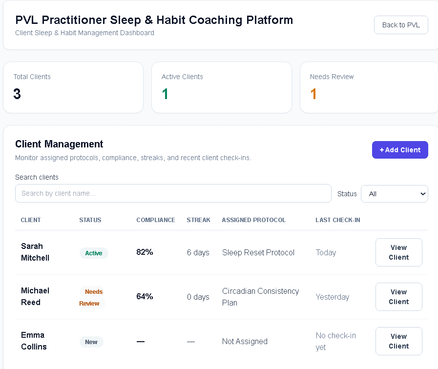 PVL Practitioner Coaching Platform image 2