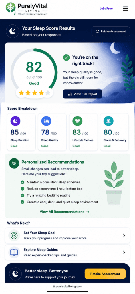 PVL Sleep Score Calculator image 3