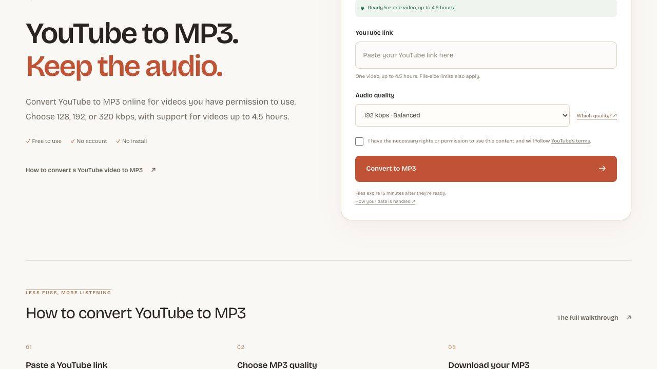 Y2MP3 Convert image 1