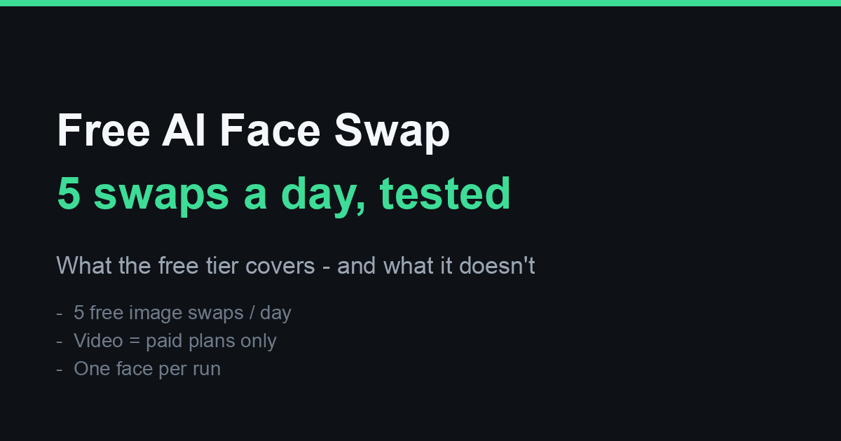 Free AI Face Swap: 5 a Day, Tested image 1